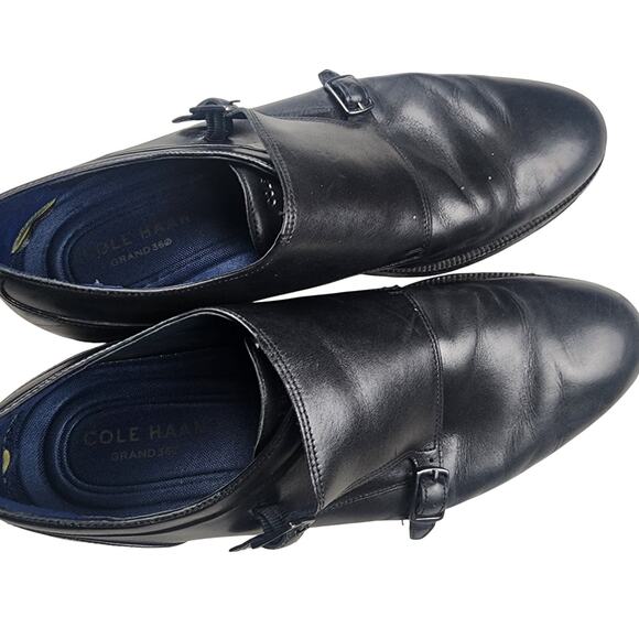 Cole Haan Monk Strap Shoes Mens 11 Black Leather Buckle Strap Oxfords main image 4